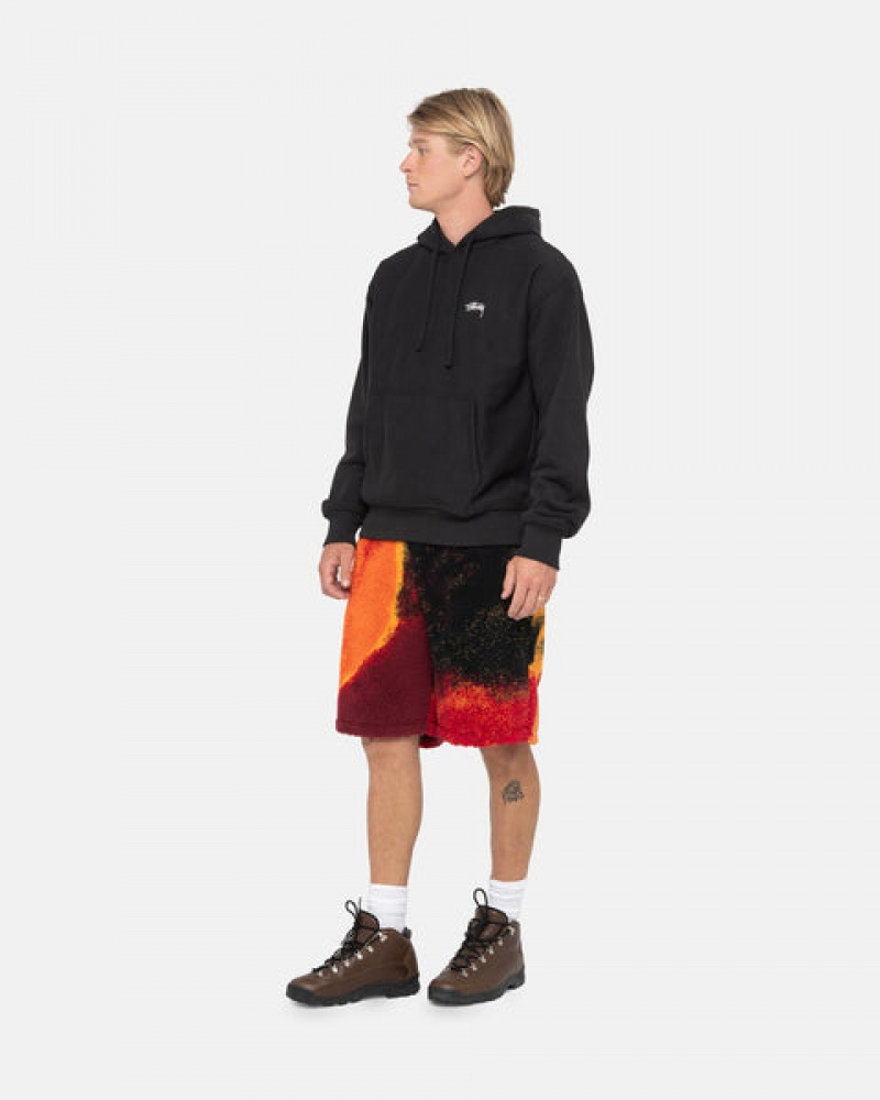 Men's Stussy Sherpa Shorts Black / Red Ireland | NME-9110