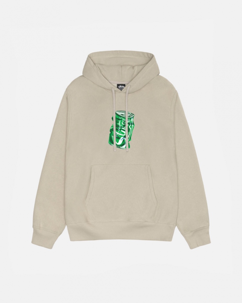 Men\'s Stussy Soda Can Hoodie Khaki Ireland | FWZ-9554