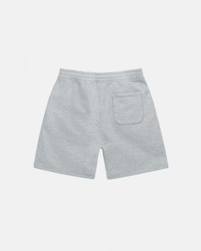 Men's Stussy Stock Logo Sweat Short Sweatshorts Grey Ireland | CTX-2761