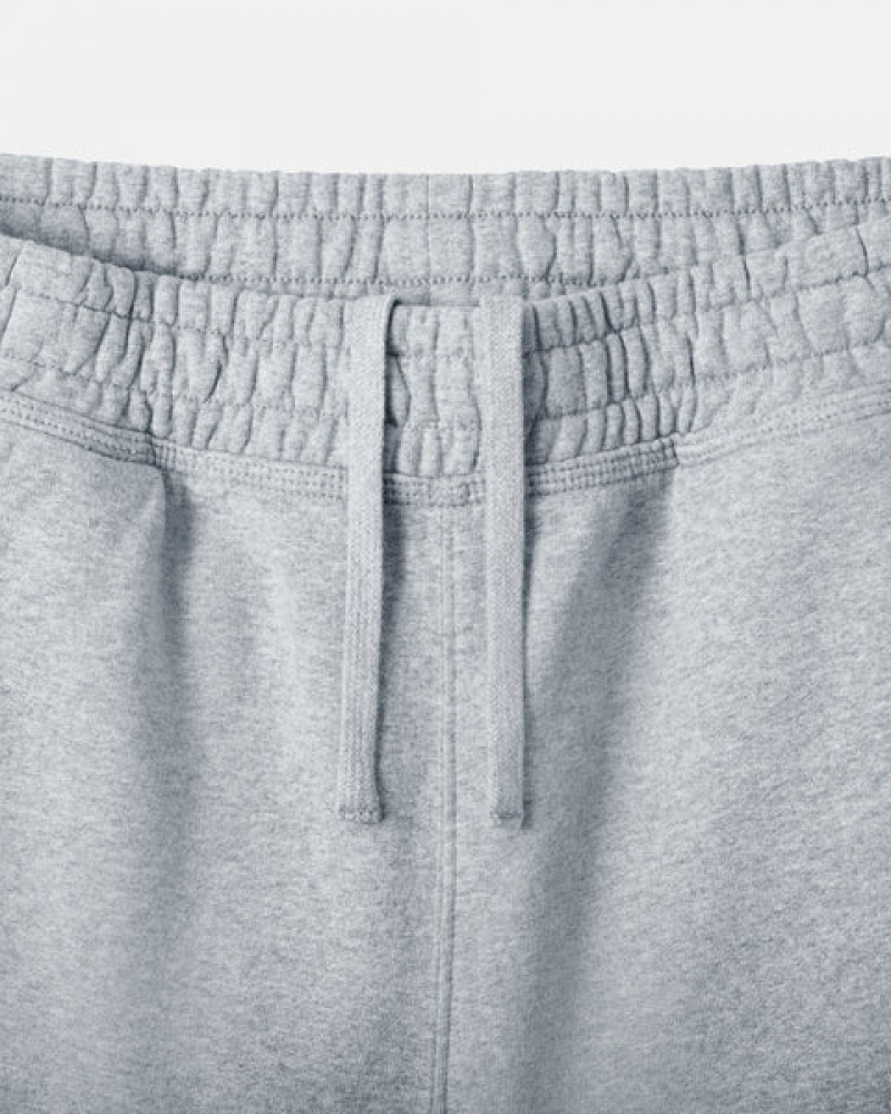 Men's Stussy Stock Logo Sweat Short Sweatshorts Grey Ireland | CTX-2761