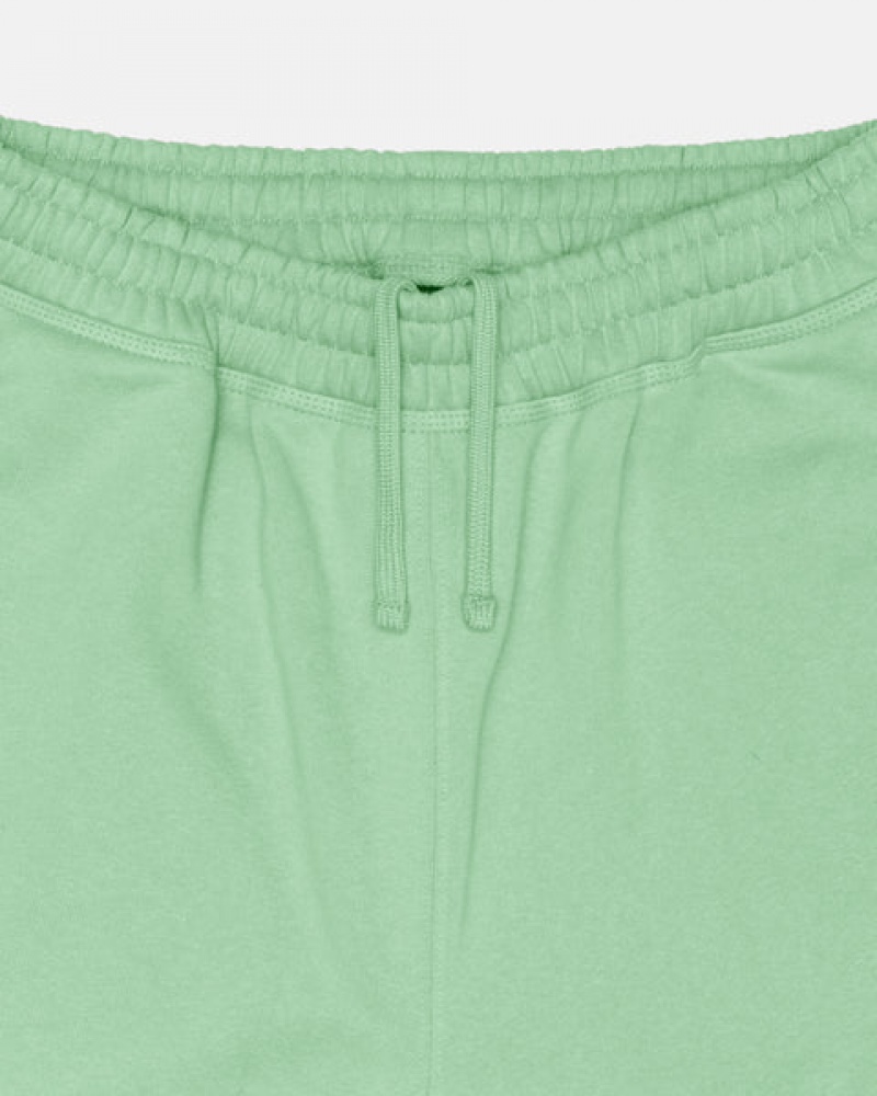 Men's Stussy Stock Logo Sweatpants Green Ireland | CFN-4106