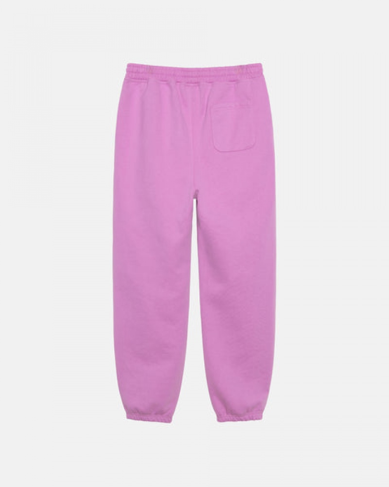 Men's Stussy Stock Logo Sweatpants Purple Ireland | EXQ-3960