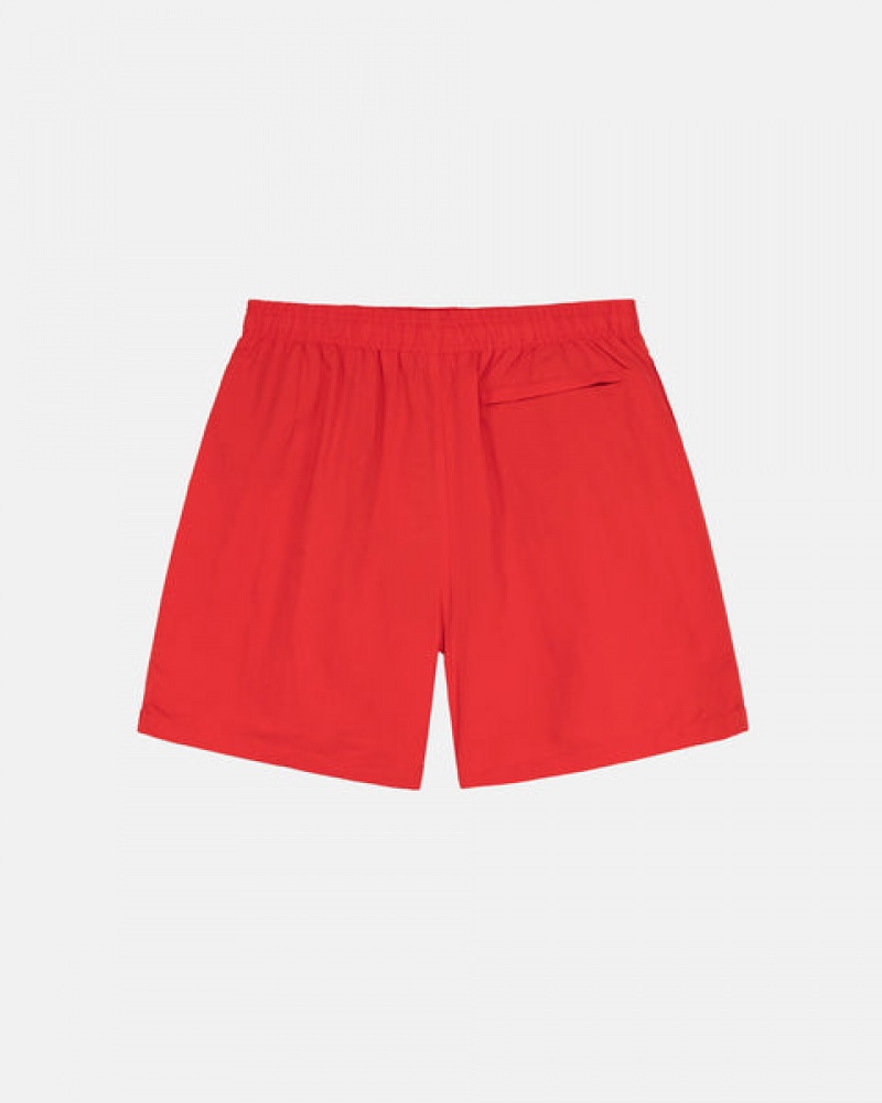 Men's Stussy Stock Water Short Swimwear Red Ireland | BCX-5078