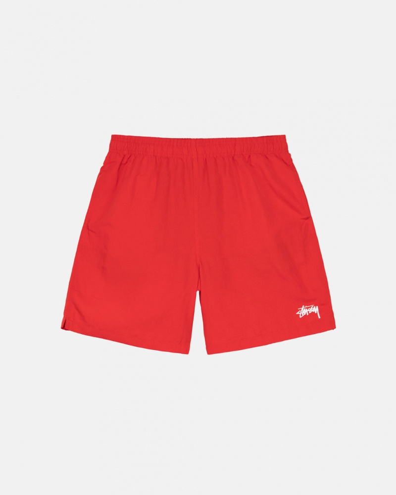 Men\'s Stussy Stock Water Short Swimwear Red Ireland | BCX-5078