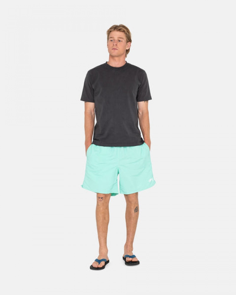 Men's Stussy Stock Water Short Swimwear Light Turquoise Ireland | YMJ-1232