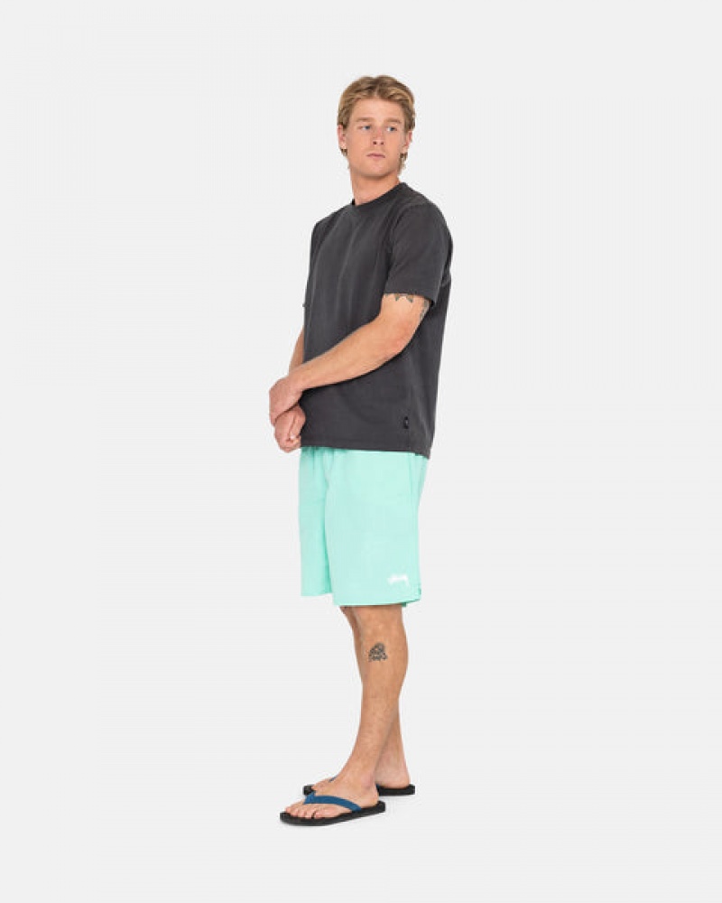 Men's Stussy Stock Water Short Swimwear Light Turquoise Ireland | YMJ-1232