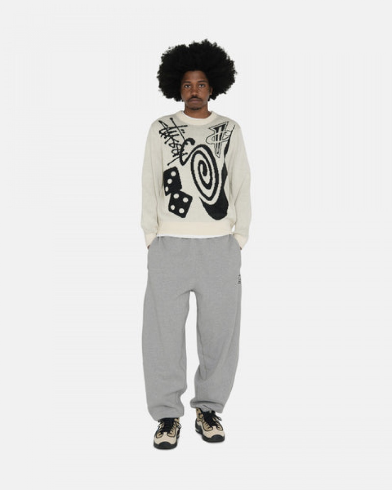 Men's Stussy Fleece Pant Sweatpants Dark Grey Ireland | LCB-4496