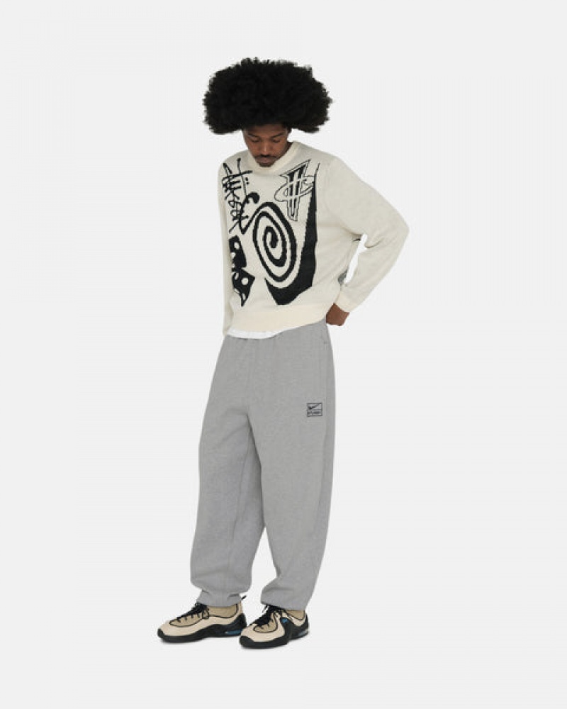 Men's Stussy Fleece Pant Sweatpants Dark Grey Ireland | LCB-4496