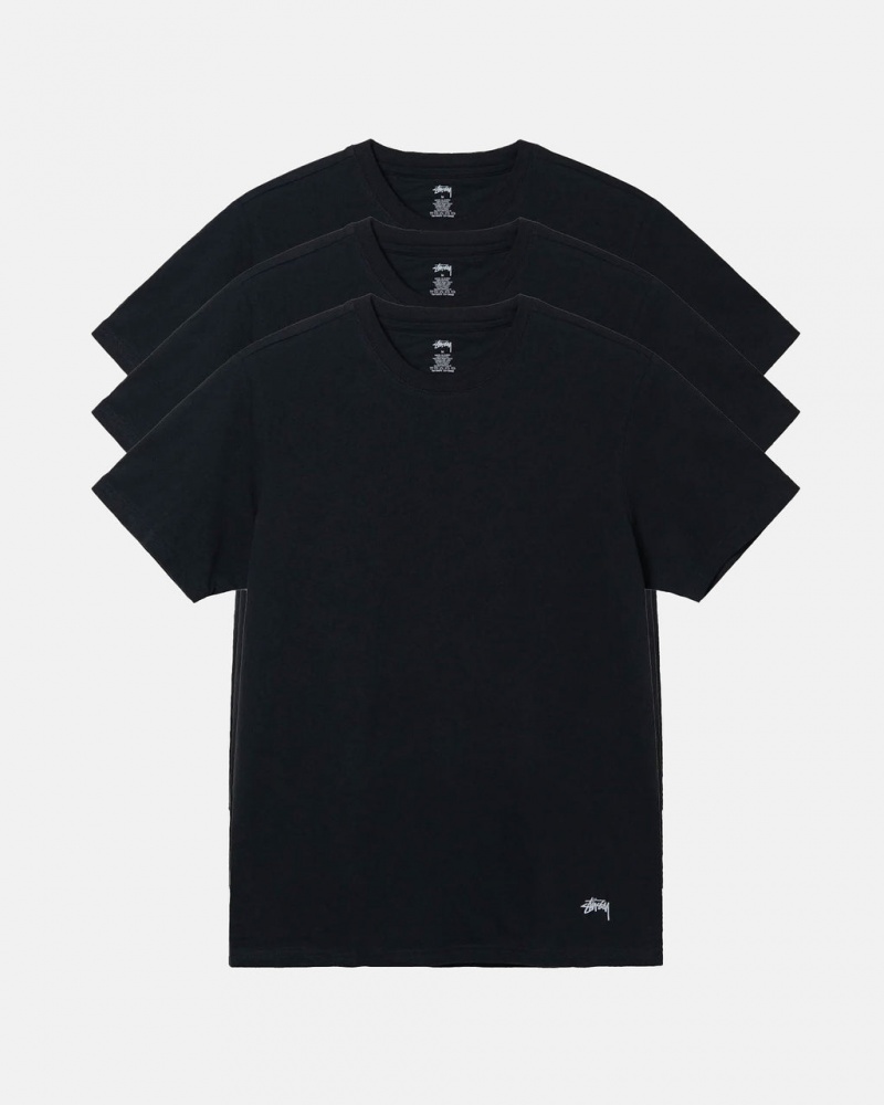 Men\'s Stussy Stussy Undershirt Shirts Black Ireland | KBK-7524