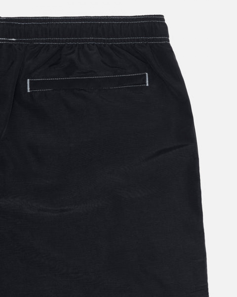 Men's Stussy Surfman Patch Water Short Swimwear Black Ireland | YGR-2854