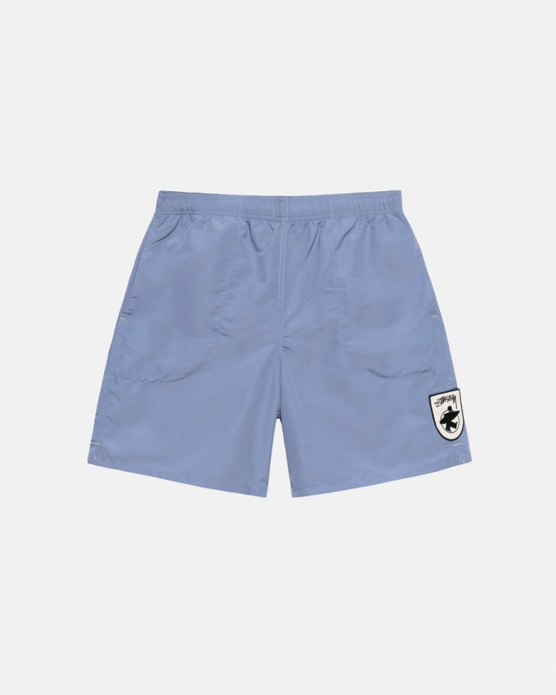 Men\'s Stussy Surfman Patch Water Short Swimwear Blue Ireland | PUS-9386