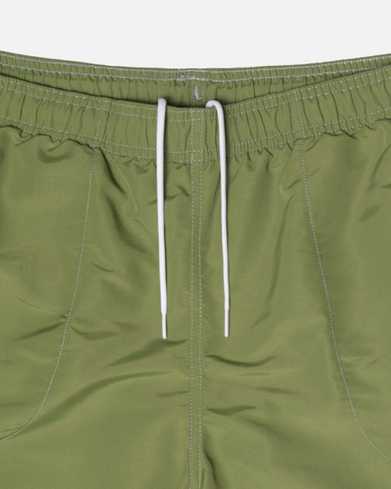 Men's Stussy Surfman Patch Water Short Swimwear Green Ireland | OZF-4438