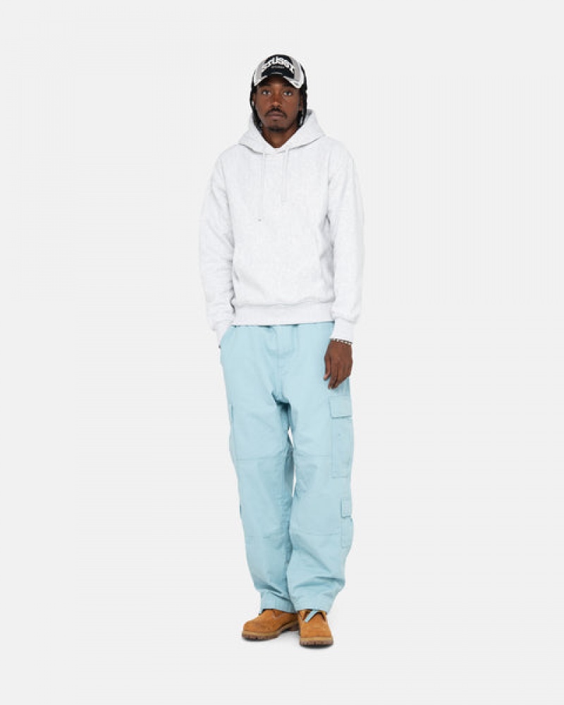 Men's Stussy Surplus Cargo Ripstop Pants Light Blue Ireland | UAK-7236