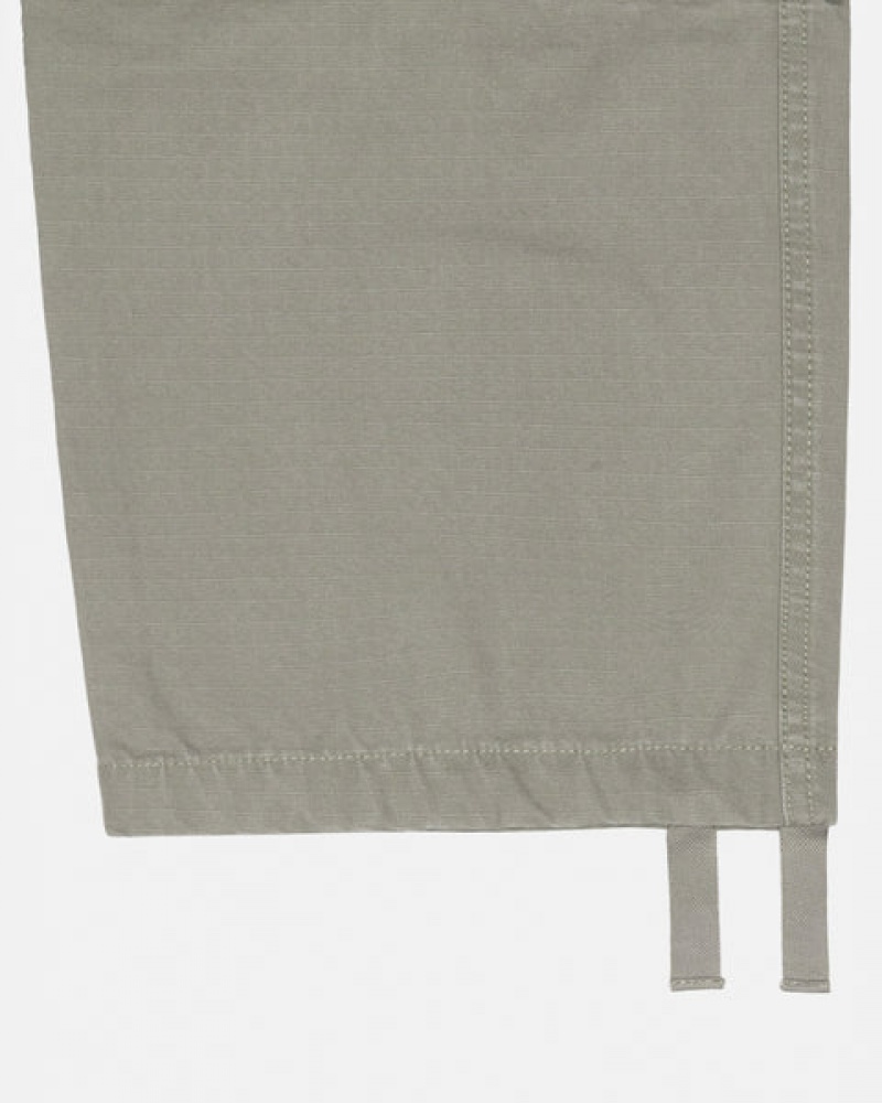 Men's Stussy Surplus Cargo Ripstop Pants Olive Ireland | GKJ-0294