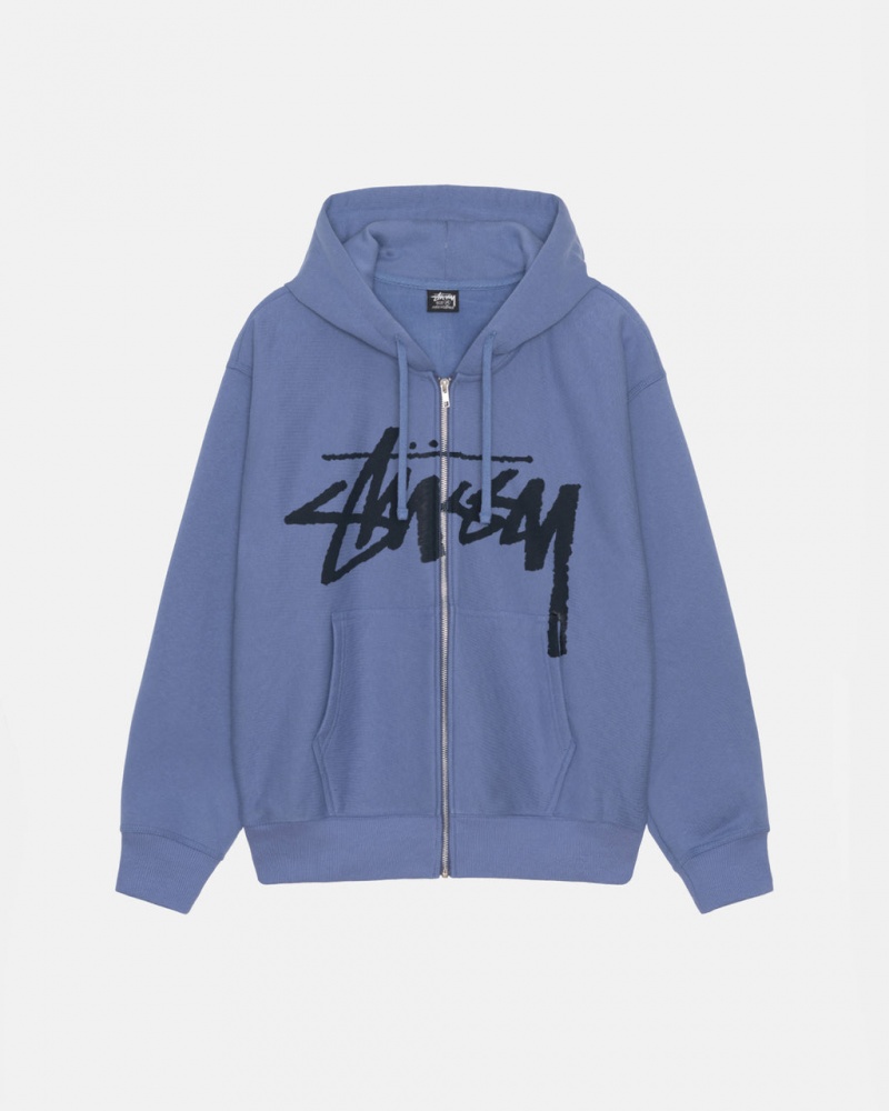 Men\'s Stussy Venus Zip Hood Sweatshirts Royal Blue Ireland | JMQ-6553