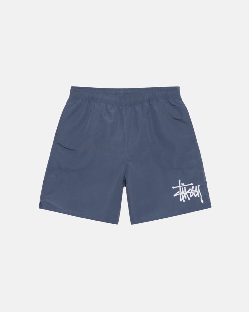 Men\'s Stussy Water Short Big Basic Shorts Navy Ireland | FMZ-5096