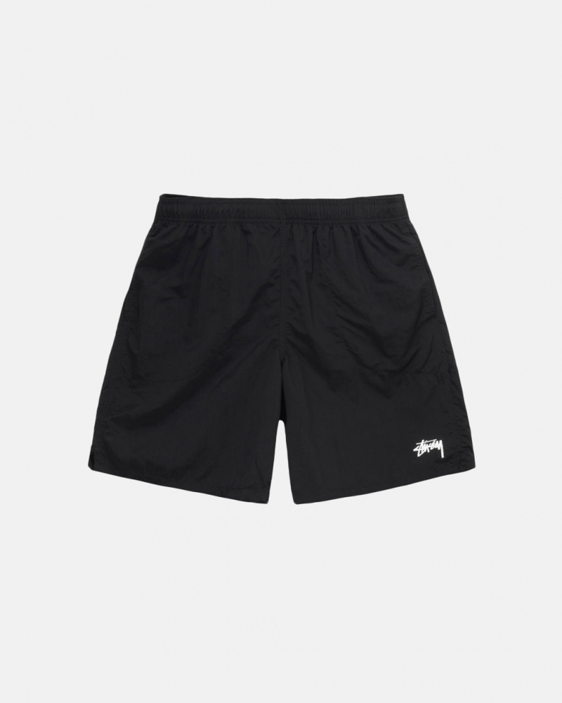 Men\'s Stussy Water Short Stock Shorts Black Ireland | LKX-1446