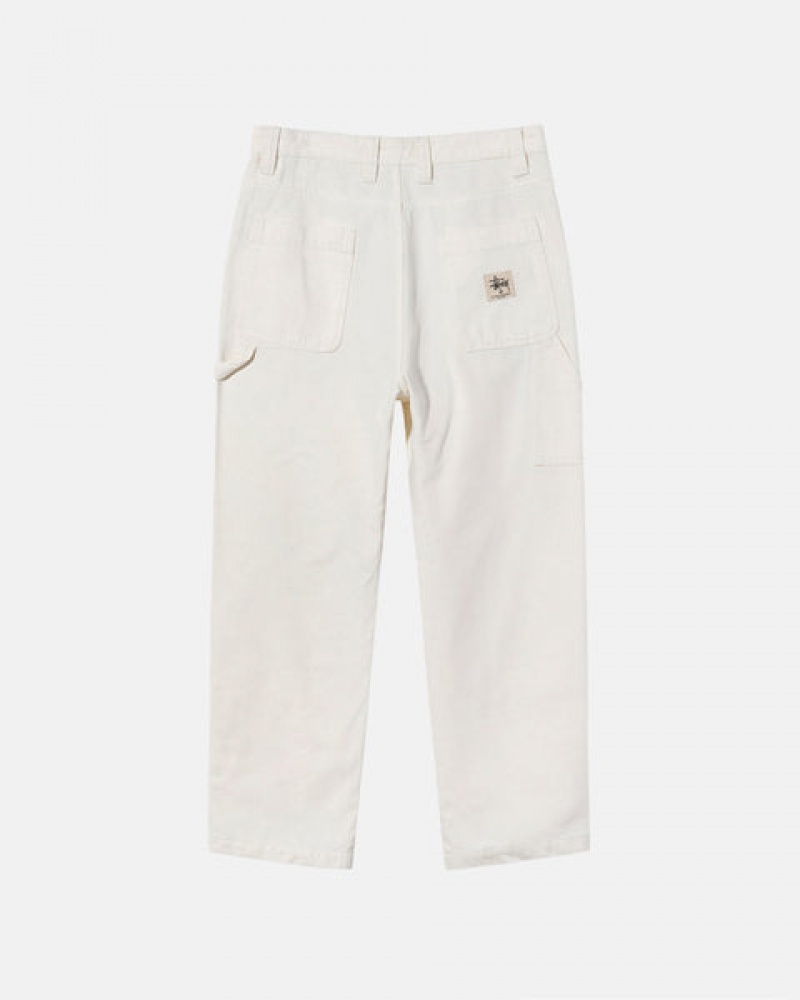 Men's Stussy Work Pant Canvas Pants Beige Ireland | YIK-6110