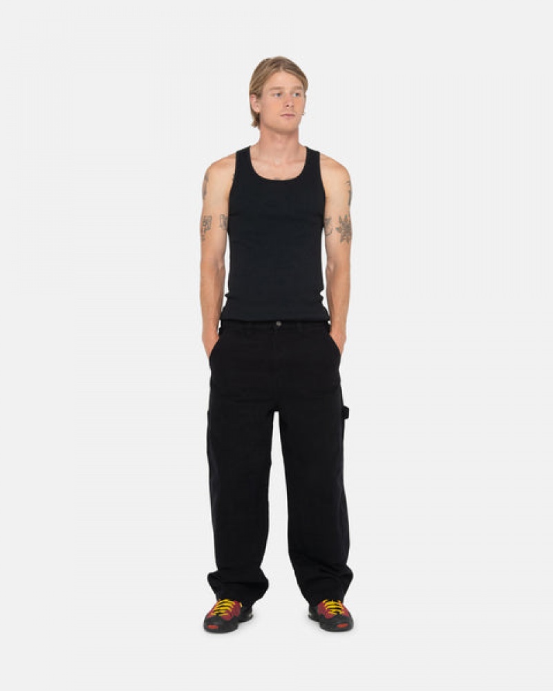 Men's Stussy Work Pant Canvas Pants Black Ireland | CYF-1433