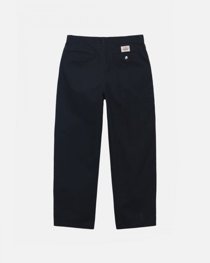 Men's Stussy Workgear Trouser Twill Pants Black Ireland | PLF-8950