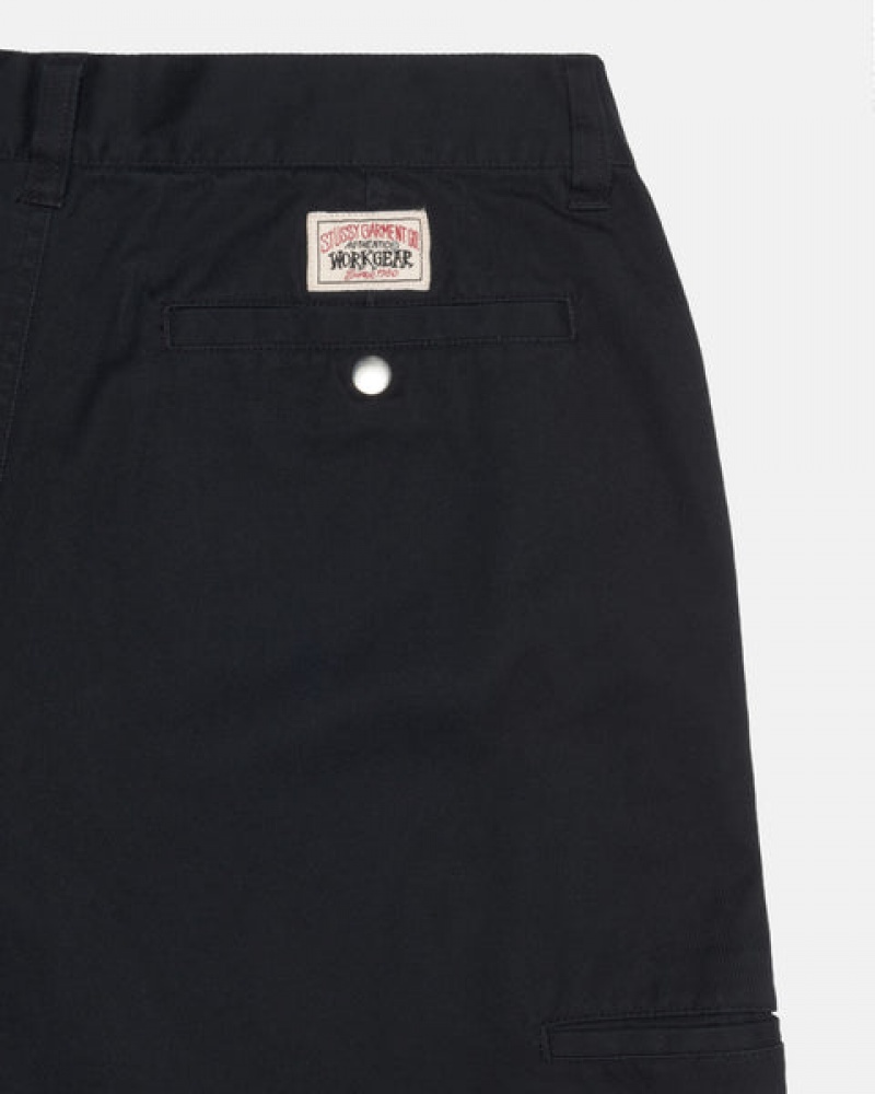 Men's Stussy Workgear Trouser Twill Pants Black Ireland | PLF-8950