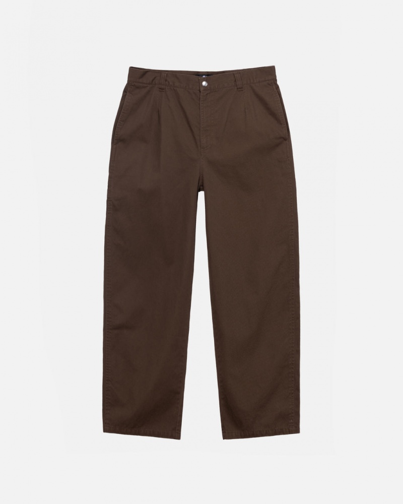 Men\'s Stussy Workgear Trouser Twill Pants Brown Ireland | ABH-7145