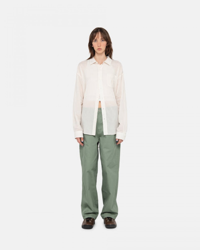 Men's Stussy Workgear Trouser Twill Pants Green Ireland | VBC-7743