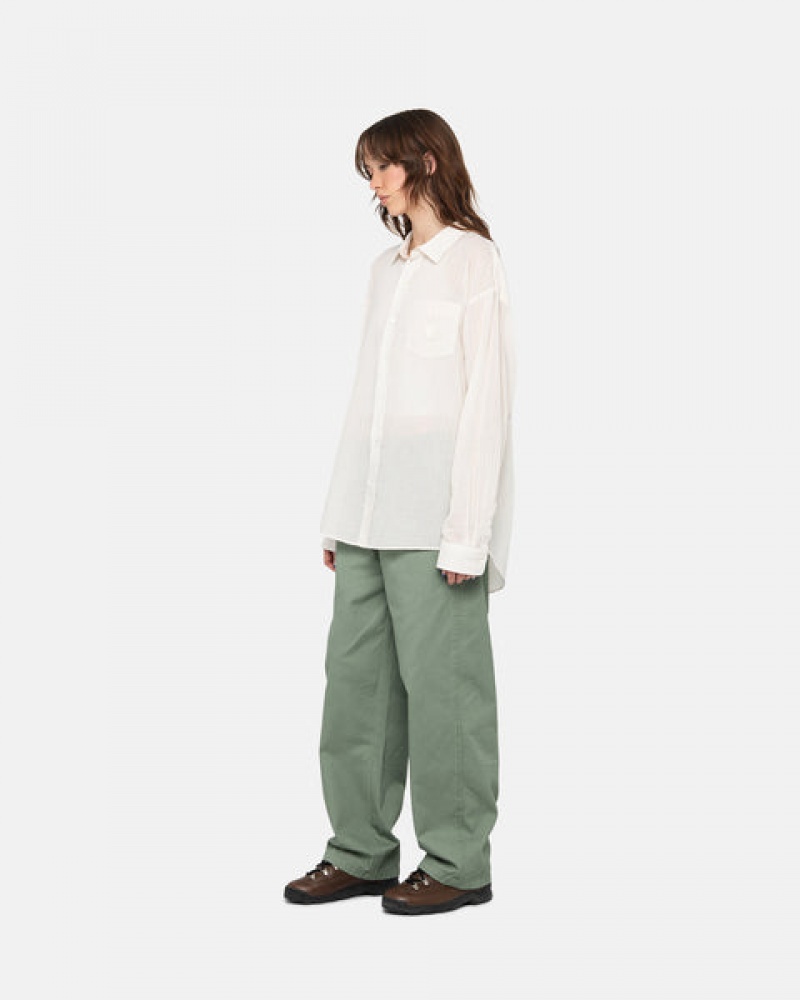 Men's Stussy Workgear Trouser Twill Pants Green Ireland | VBC-7743