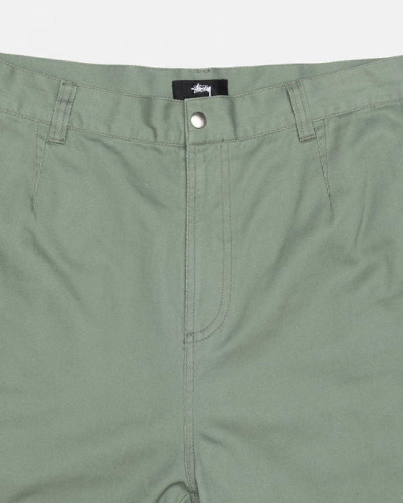 Men's Stussy Workgear Trouser Twill Pants Green Ireland | VBC-7743