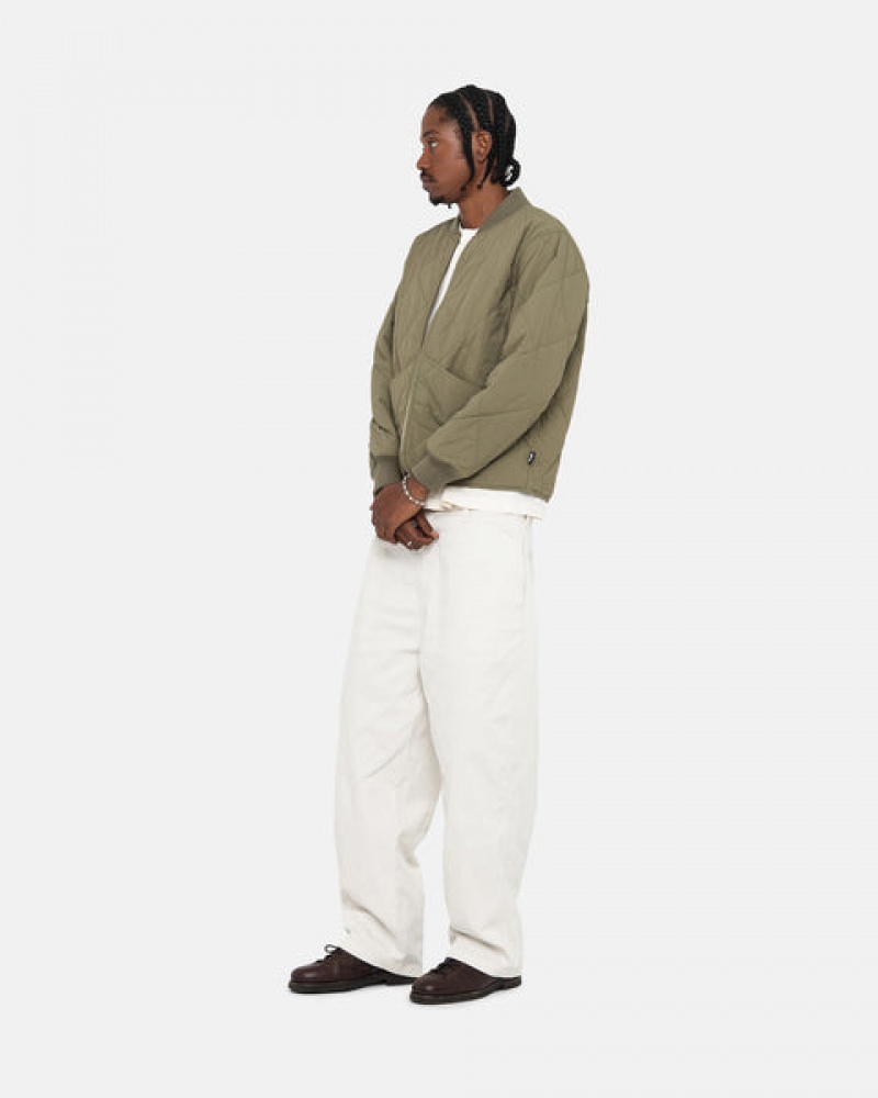 Men's Stussy Workgear Trouser Twill Pants White Ireland | VIA-8189