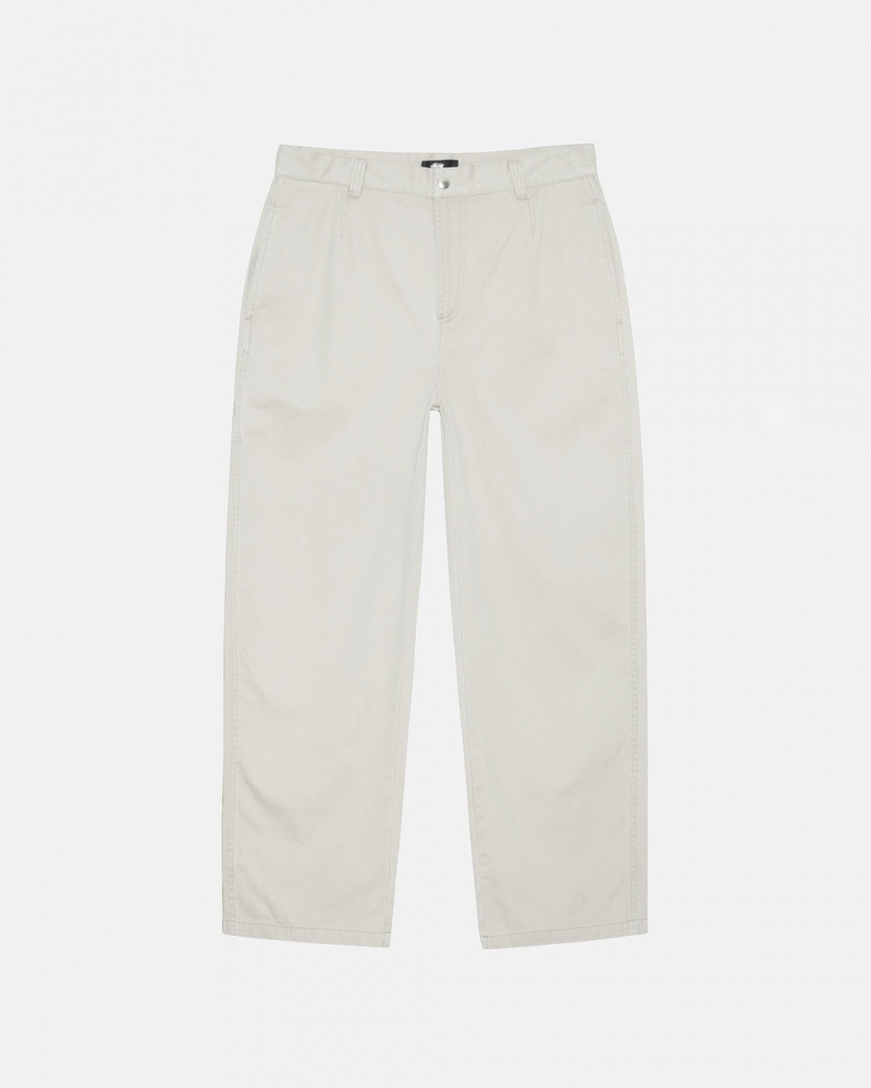 Men\'s Stussy Workgear Trouser Twill Pants White Ireland | VIA-8189