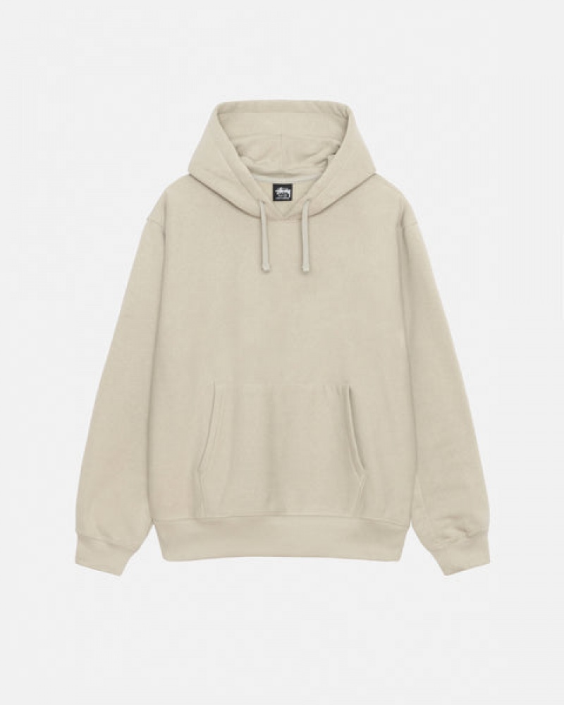 Women's Stussy Back Hood Applique Hood Sweatshirts Khaki Ireland | ARX-7332