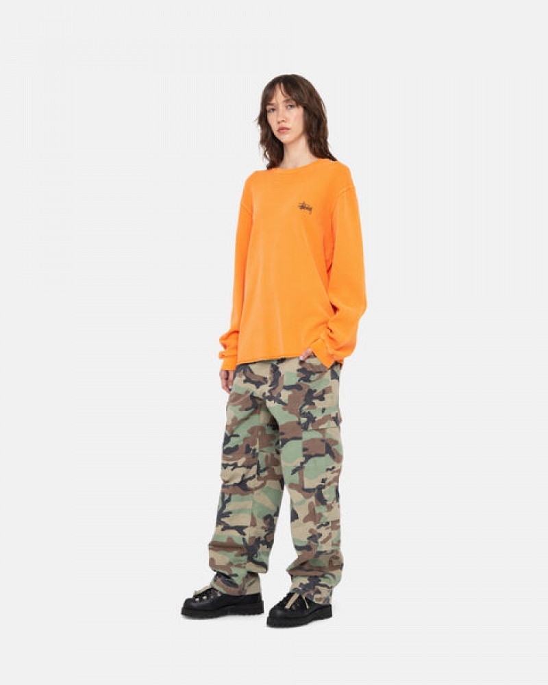 Women's Stussy Basic Stock Ls Thermal Tops Orange Ireland | BMK-4028