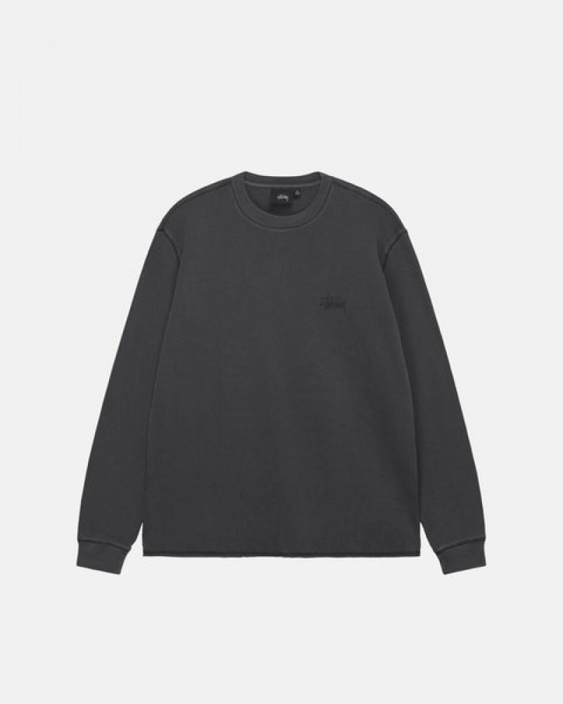 Women's Stussy Basic Stock Ls Thermal Tops Black Ireland | OXP-4084