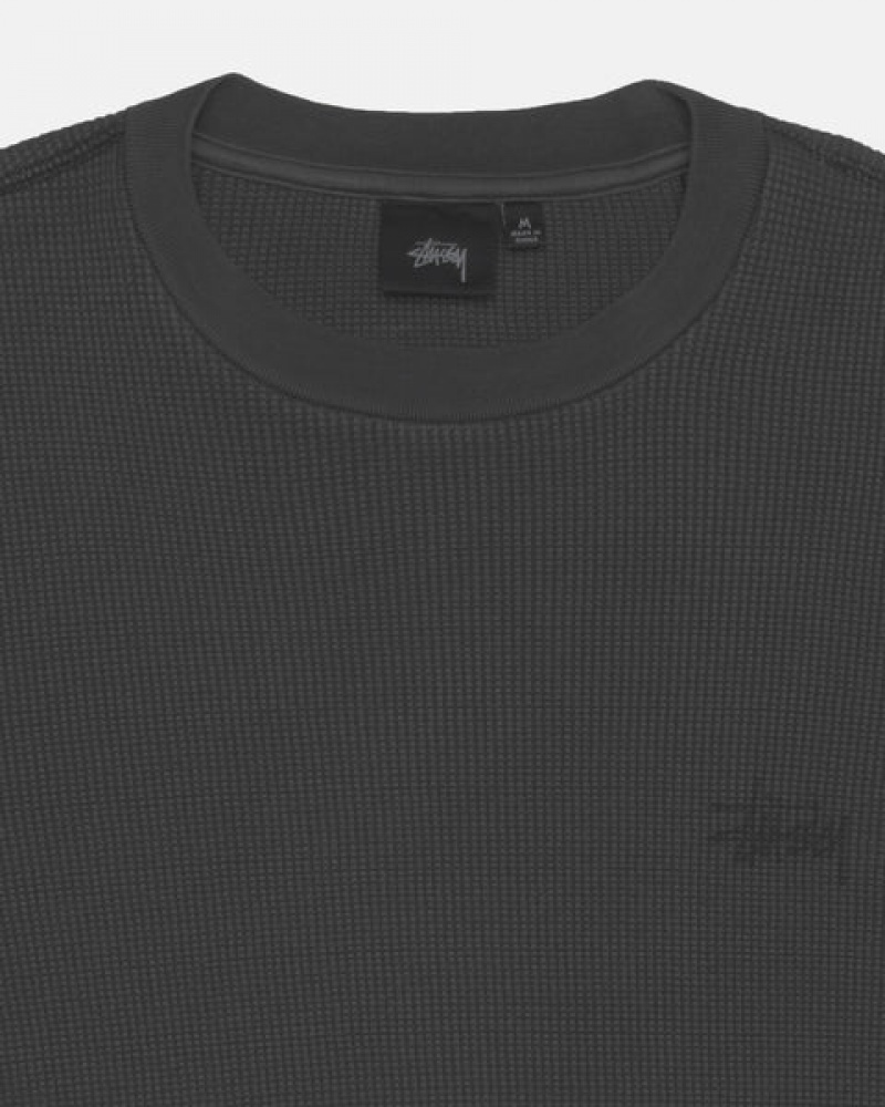 Women's Stussy Basic Stock Ls Thermal Tops Black Ireland | OXP-4084