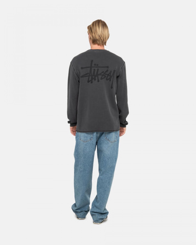 Women's Stussy Basic Stock Ls Thermal Tops Black Ireland | OXP-4084