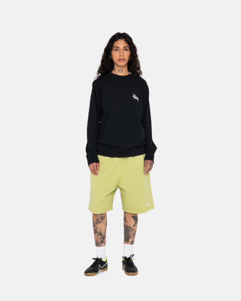 Women's Stussy Basic Stussy Ls Tees Black Ireland | SHM-7071