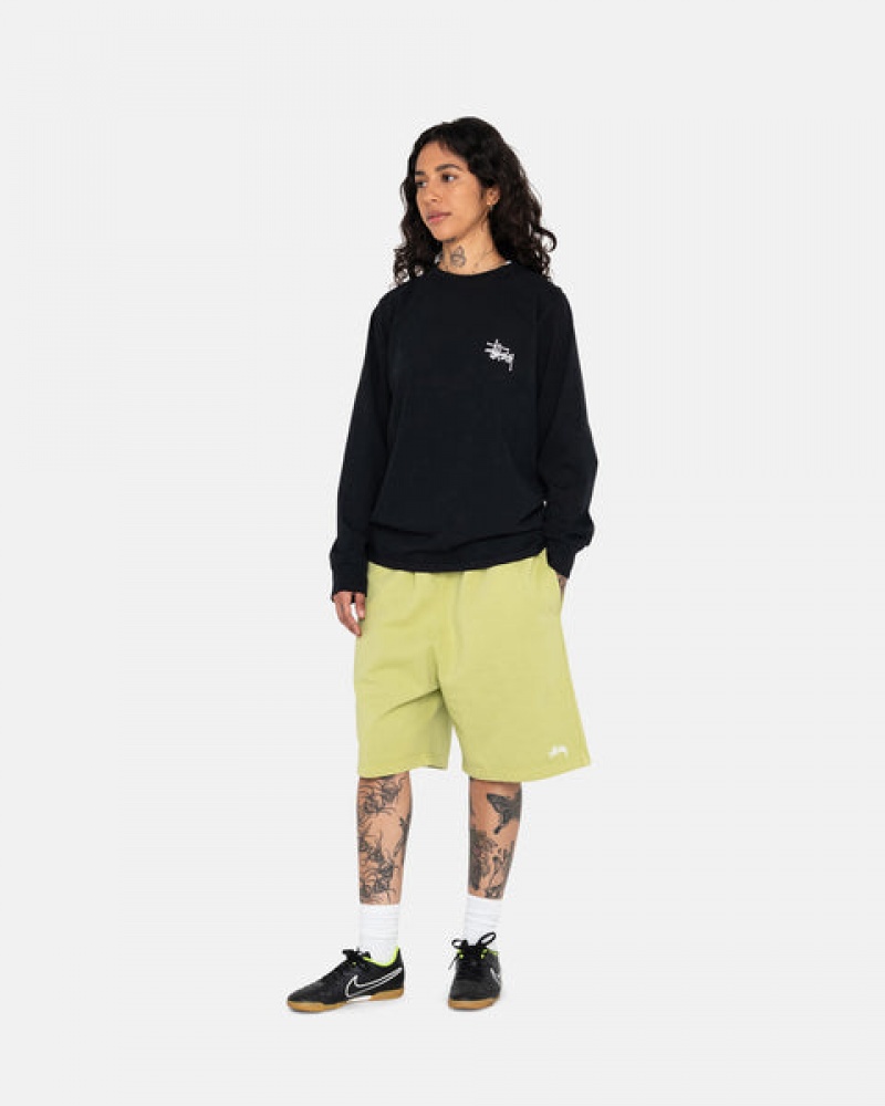 Women's Stussy Basic Stussy Ls Tees Black Ireland | SHM-7071