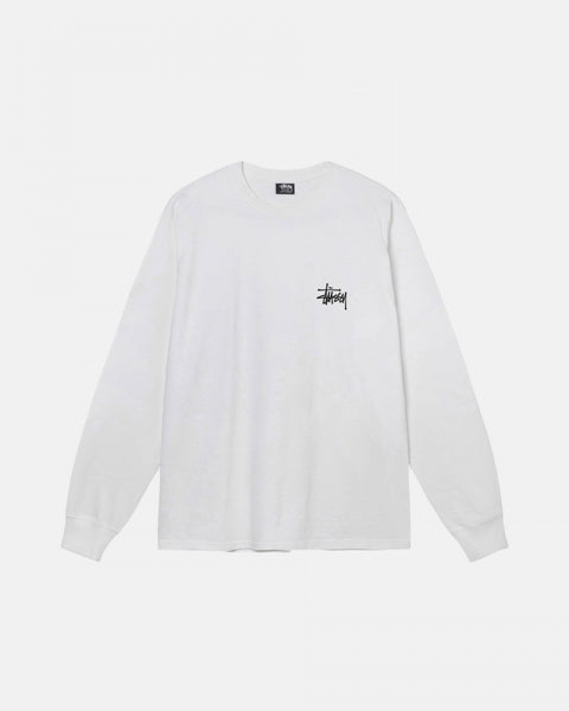 Women's Stussy Basic Stussy Ls Tees White Ireland | JFH-5952