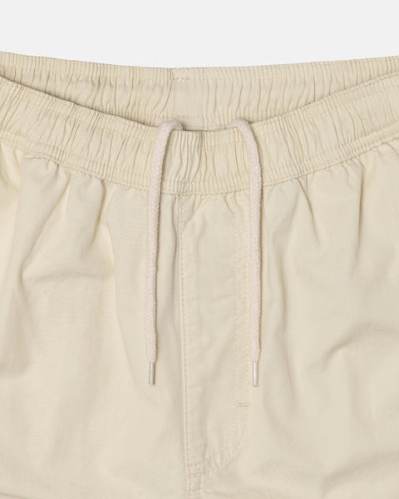 Women's Stussy Beach Pant Ripstop Cargo Pants Cream Ireland | BCX-1342