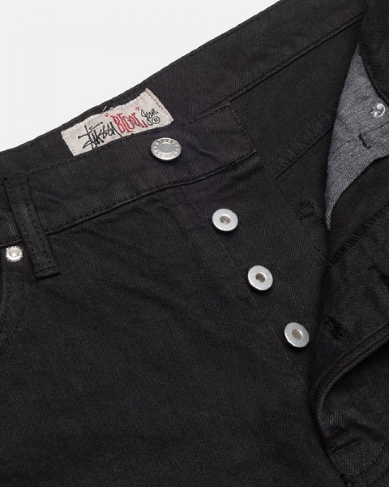 Women's Stussy Big Ol' Jean Overdyed Denim Black Ireland | CPI-3078