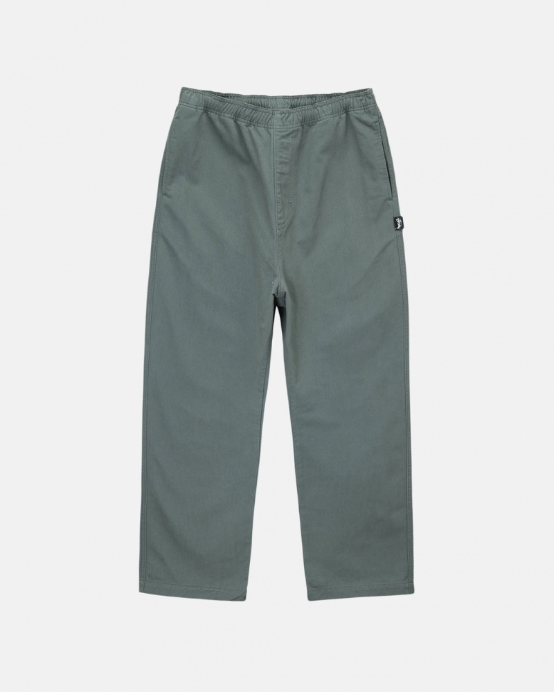 Women\'s Stussy Brushed Beach Pants Green Ireland | EYQ-1491