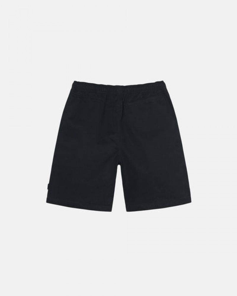 Women's Stussy Brushed Beach Shorts Black Ireland | GIO-7859