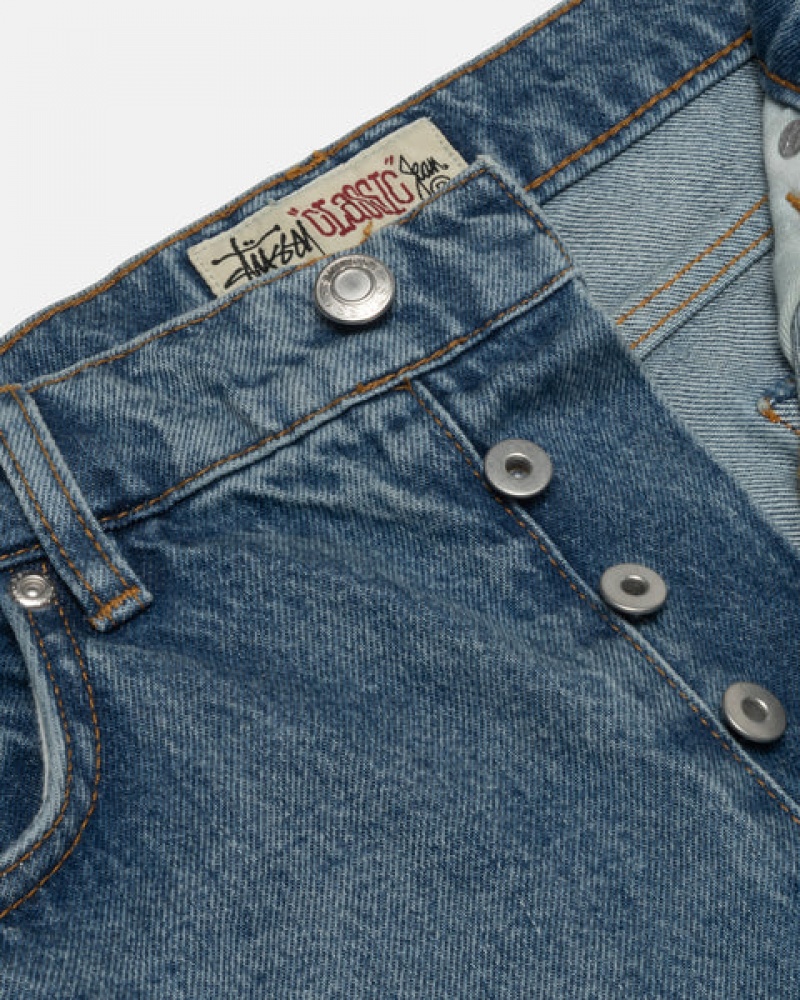 Women's Stussy Classic Jean Denim Blue Ireland | QMC-1086