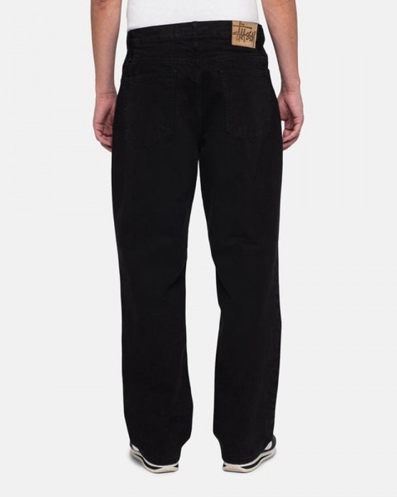 Women's Stussy Classic Jean Overdyed Denim Black Ireland | BDQ-4274