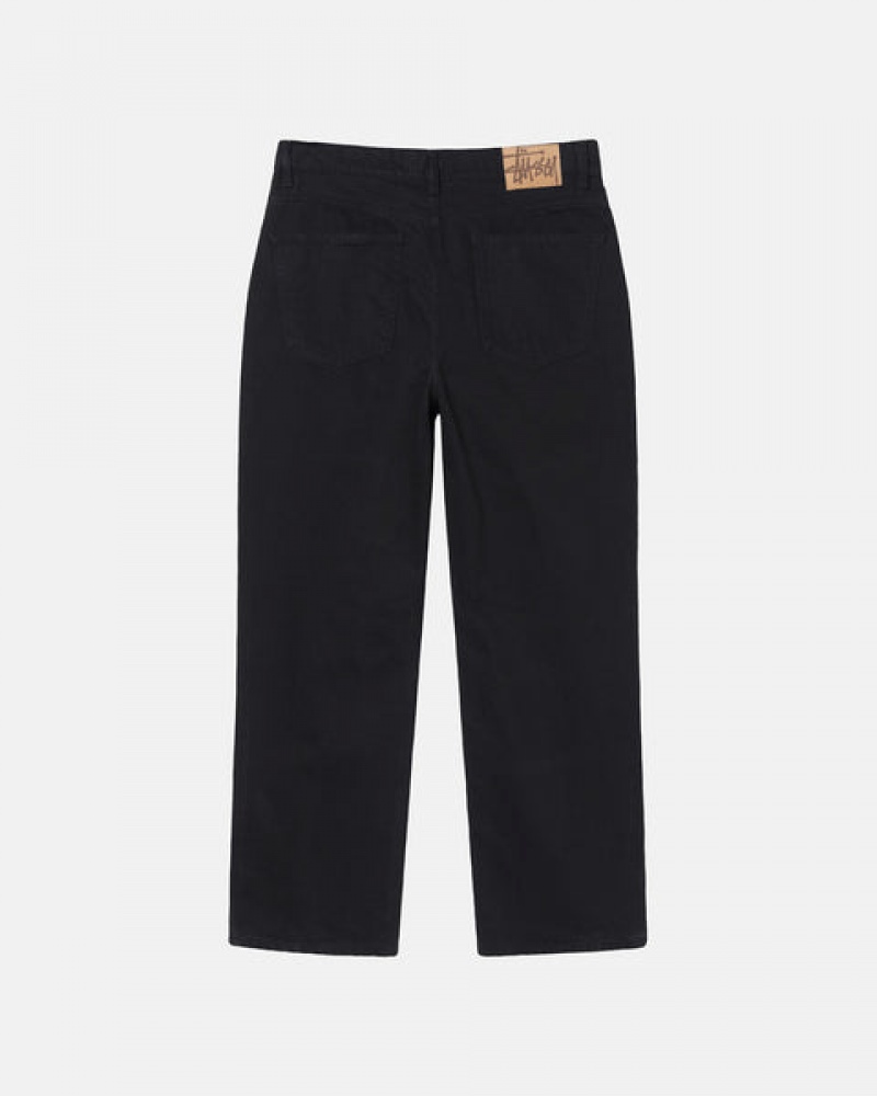 Women's Stussy Classic Jean Overdyed Denim Black Ireland | BDQ-4274