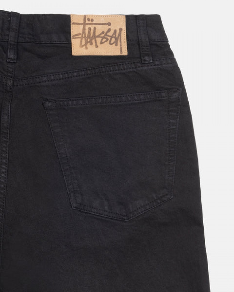 Women's Stussy Classic Jean Overdyed Denim Black Ireland | BDQ-4274