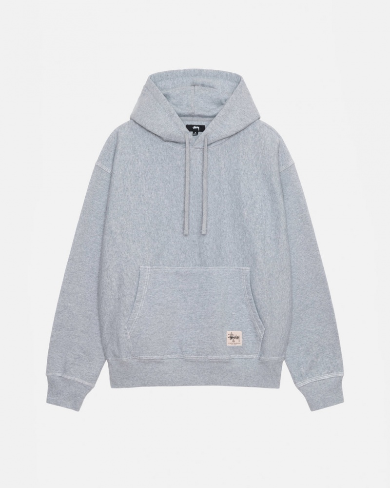 Women\'s Stussy Contrast Stitch Label Hoodie Grey Ireland | LCZ-6711