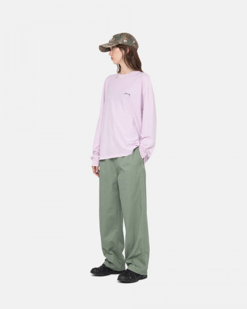 Women's Stussy Lazy Ls Tees Purple Ireland | YFR-2978