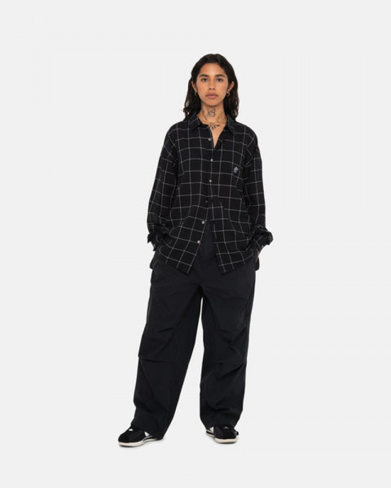 Women's Stussy Light Weight Classic Shirts Black Ireland | SWU-9957